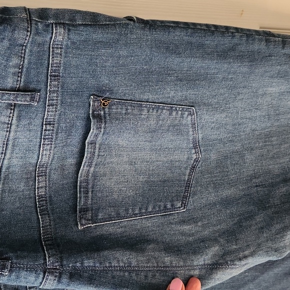 Flared Denim dungaree/jumpsuit - Picture 6 of 11